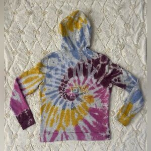 PINK Victoria's Secret Zip-Up Hoodie Tie-Dye Pastel Colors SO SOFT!